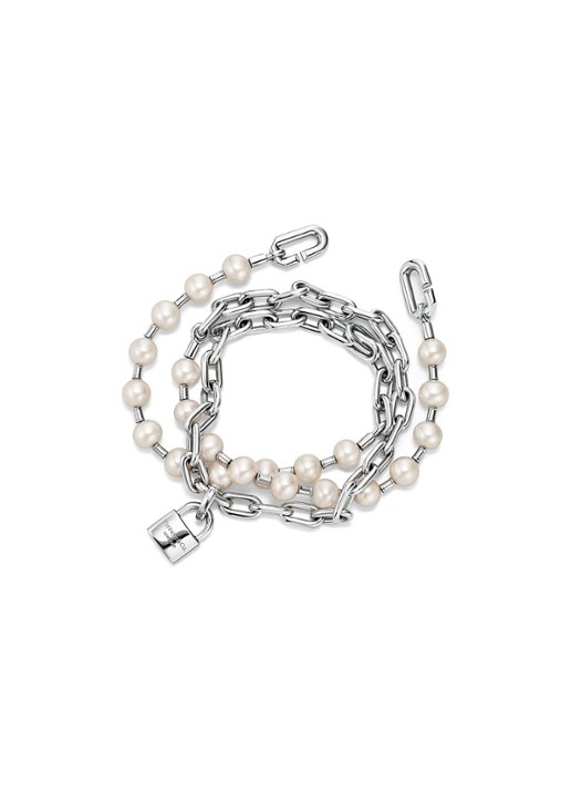 Tiffany & Co. Tiffany HardWear Medium wikkelarmband van sterling zilver met parels 57569 - voorkant 3 undefined