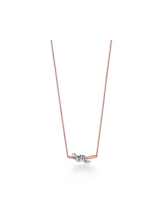 Tiffany & Co. Tiffany Knot ketting  van 18 karaat roségoud met diamant 85808 - detail 4 undefined