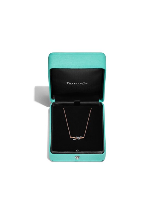 Tiffany & Co. Tiffany Knot ketting  van 18 karaat roségoud met diamant 85808 - detail 6 undefined
