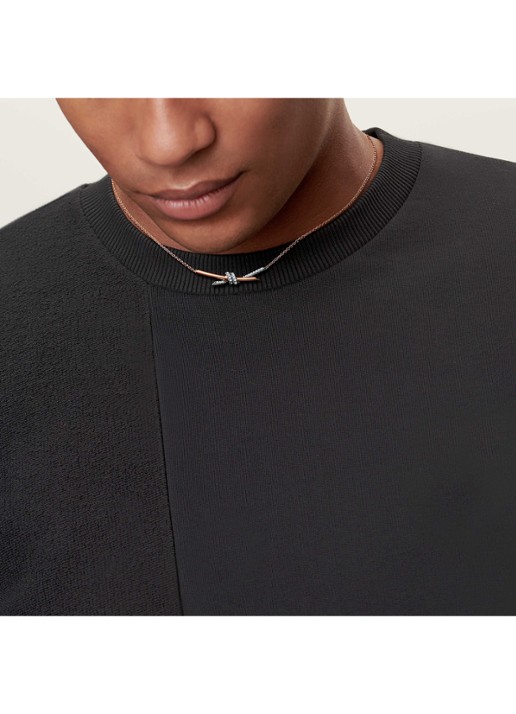 Tiffany & Co. Tiffany Knot ketting  van 18 karaat roségoud met diamant 86025 - detail 2 undefined