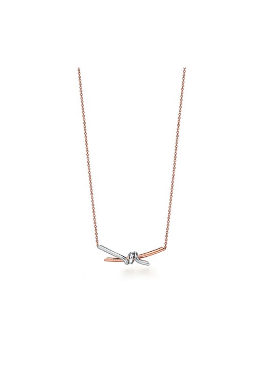 Tiffany & Co. Tiffany Knot ketting  van 18 karaat roségoud met diamant 86025 - detail 3 undefined
