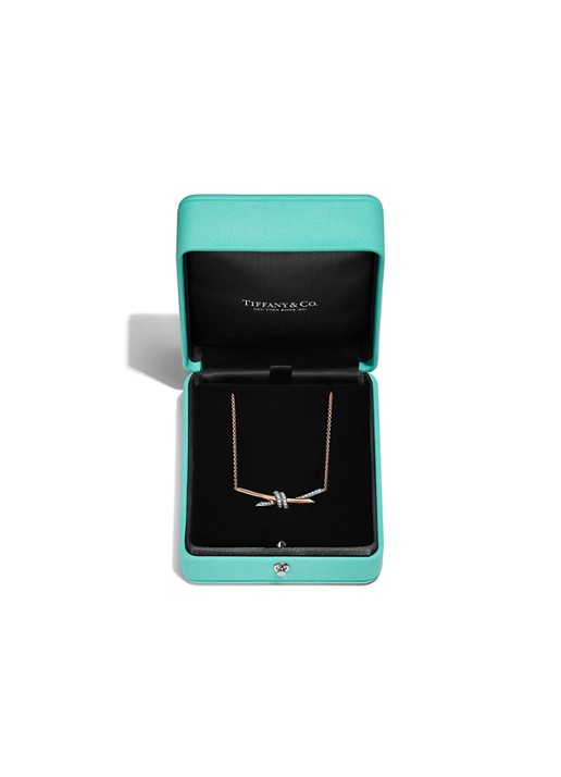 Tiffany & Co. Tiffany Knot ketting  van 18 karaat roségoud met diamant 86025 - detail 5 undefined