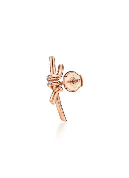 Tiffany & Co. Tiffany Knot oorstekers van 18 karaat roségoud met diamant 85817 - detail 2 undefined