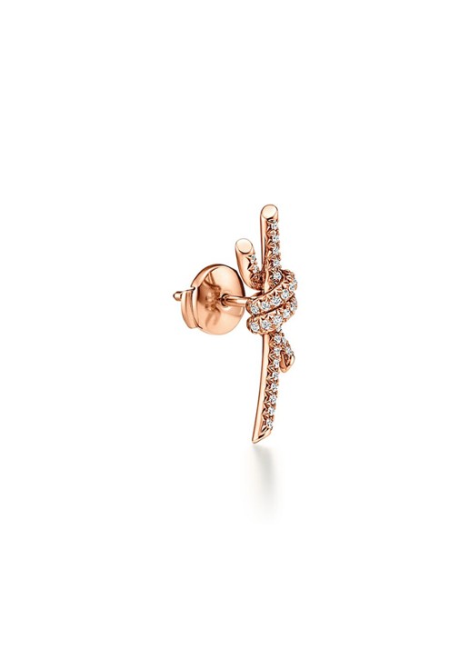 Tiffany & Co. Tiffany Knot oorstekers van 18 karaat roségoud met diamant 85817 - voorkant 5 undefined