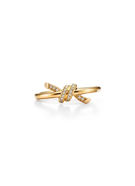 Tiffany & Co. Tiffany Knot ring van 18 karaat geelgoud met diamant 6692