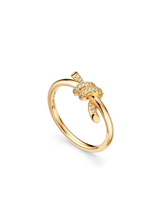 Tiffany & Co. Tiffany Knot ring van 18 karaat geelgoud met diamant 6692 - voorkant 7 undefined