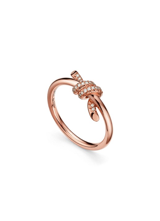 Tiffany & Co. Tiffany Knot ring van 18 karaat roségoud met diamant 10987 - voorkant 2 undefined
