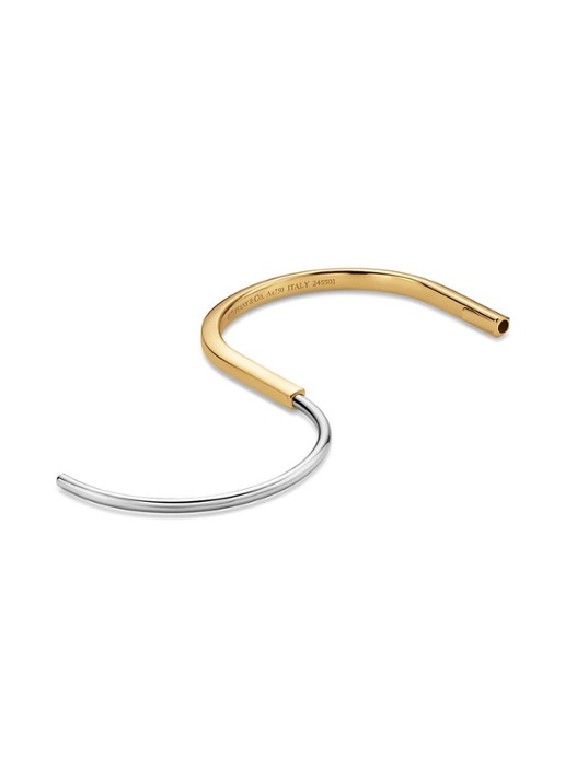 Tiffany & Co. Tiffany Lock bangle van 18 karaat wit- en geelgoud 82984 - detail 4 undefined