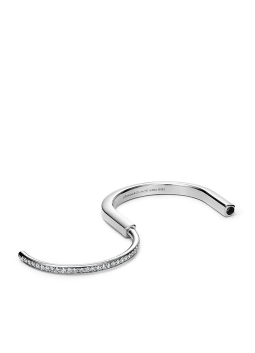Tiffany & Co. Tiffany Lock bangle van 18 karaat witgoud met diamant 57708 - detail 5 undefined