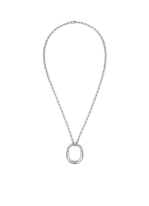 Tiffany & Co. Tiffany Lock medium hanger van 18 karaat witgoud met diamanten 77290 - voorkant 3 undefined