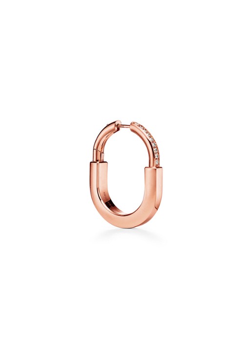 Tiffany & Co. Tiffany Lock Medium oorringen van 18 karaat roségoud met diamant 77294 - detail 2 undefined