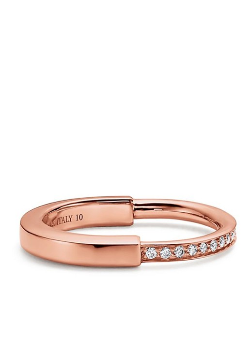 Tiffany & Co. Tiffany Lock ring van 18 karaat roségoud met diamant 77305