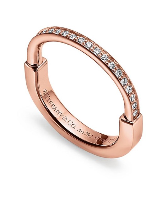 Tiffany & Co. Tiffany Lock ring van 18 karaat roségoud met diamant 77305 - voorkant 6 undefined