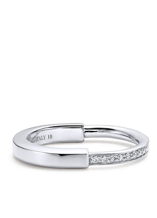 Tiffany & Co. Tiffany Lock ring van 18 karaat witgoud met diamant 77307