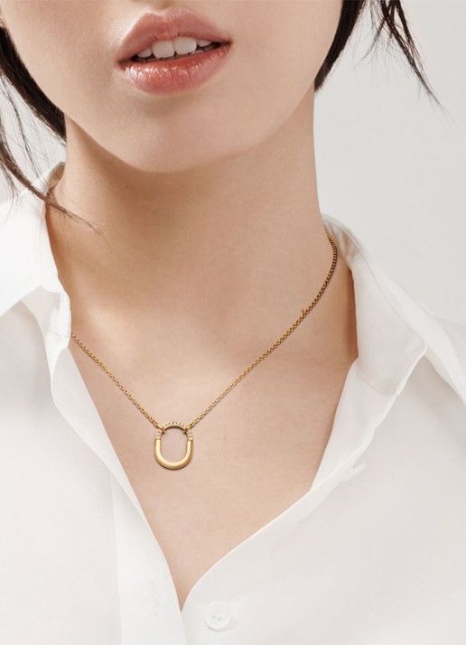 Tiffany & Co. Tiffany Lock Small ketting van 18 karaat geelgoud met diamant 82993 - detail 4 undefined