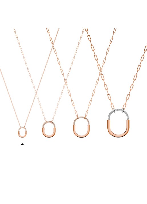 Tiffany & Co. Tiffany Lock Small ketting van 18 karaat roségoud met diamant 82990 - detail 6 undefined