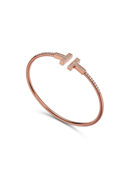 Tiffany & Co. Tiffany T bangle van 18 karaat roségoud met diamant 80874 - voorkant 4 undefined