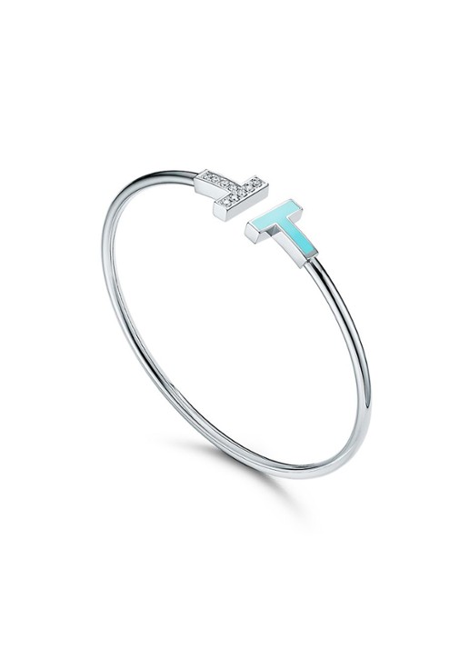 Tiffany & Co. Tiffany T bangle van 18 karaat witgoud met diamant 57543 - voorkant 4 undefined