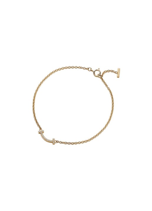 Tiffany & Co. Tiffany T Smile armband van 18 karaat geelgoud met diamant 45080