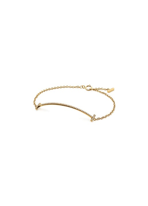 Tiffany & Co. Tiffany T Smile armband van 18 karaat geelgoud met diamant 74017 - voorkant 2 undefined