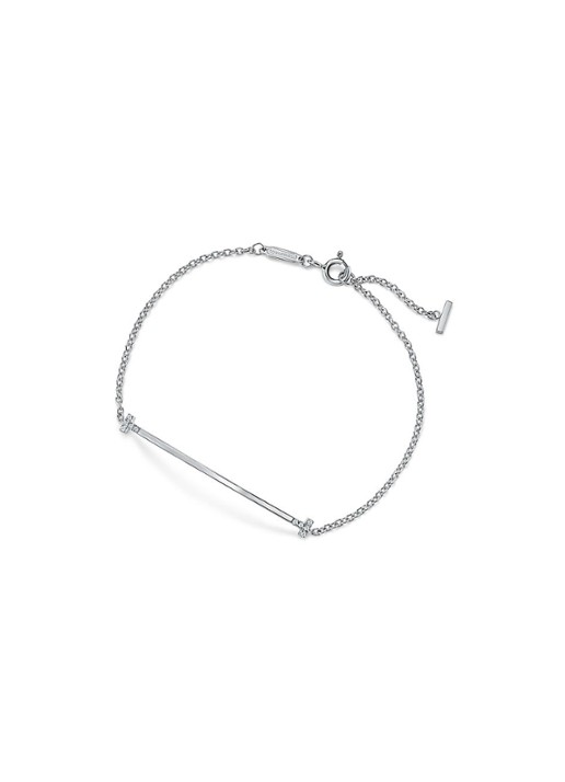 Tiffany & Co. Tiffany T Smile armband van 18 karaat witgoud met diamant 85435