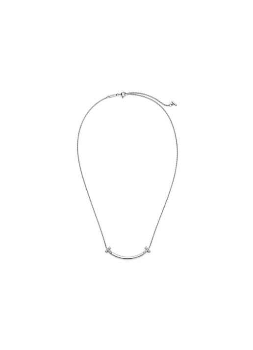 Tiffany & Co. Tiffany T Smile ketting van 18 karaat witgoud met diamant 84618 - detail 5 undefined