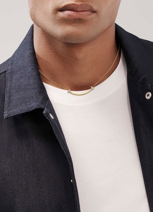 Tiffany & Co. Tiffany T Smile Medium ketting van 18 karaat geelgoud met diamant 84617 - detail 4 undefined