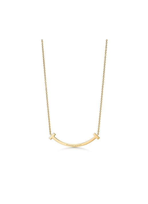 Tiffany & Co. Tiffany T Smile Medium ketting van 18 karaat geelgoud met diamant 84617 - voorkant 2 undefined