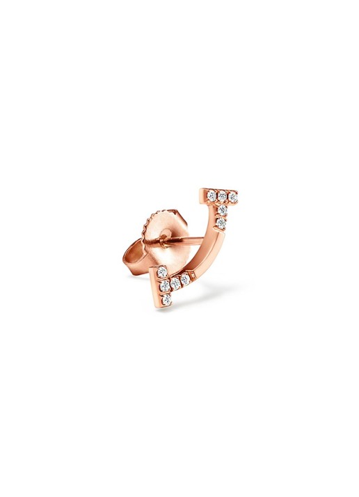 Tiffany & Co. Tiffany T Smile Mini oorknopjes van 18 karaat roségoud met diamant 85586 - voorkant 2 undefined
