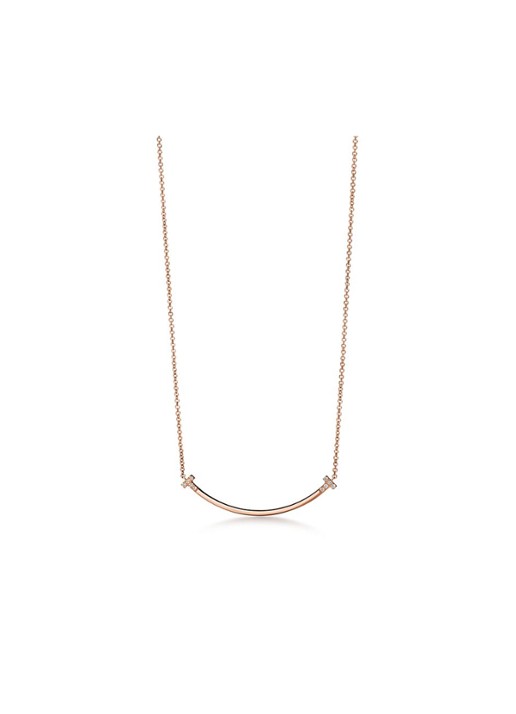 Tiffany & Co. Tiffany T Smile Small ketting van 18 karaat roségoud met diamant 84610