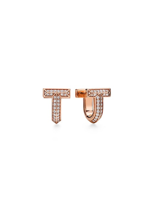 Tiffany & Co. Tiffany T T1 oorringen van 18 karaat roségoud met diamant 81783 - voorkant 5 undefined