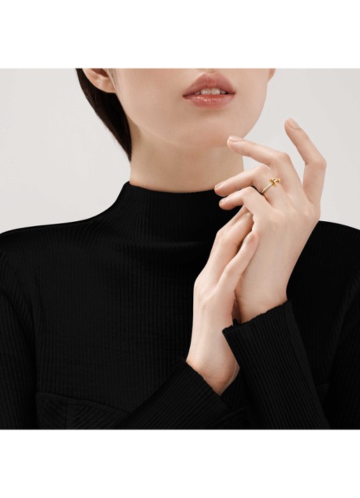 Tiffany & Co. Tiffany T T1 ring van 18 karaat geelgoud met diamant 67939 - achterkant 6 undefined
