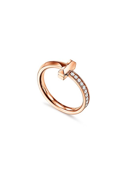 Tiffany & Co. Tiffany T T1 ring van 18 karaat roségoud met diamant 67940 - voorkant 5 undefined