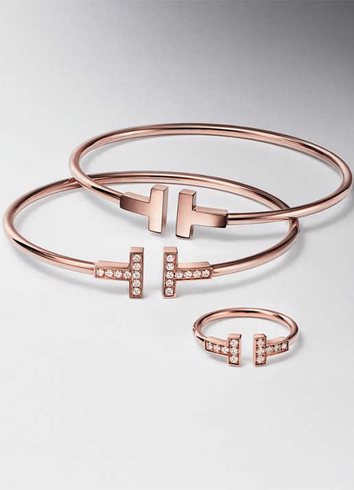 Tiffany & Co. Tiffany T Wire bangle van 18 karaat roségoud met diamant 69753 - detail 6 undefined