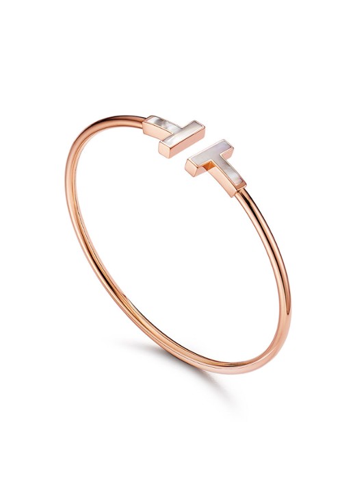 Tiffany & Co. Tiffany T Wire bangle van 18 karaat roségoud met parelmoer 56574 - voorkant 2 undefined