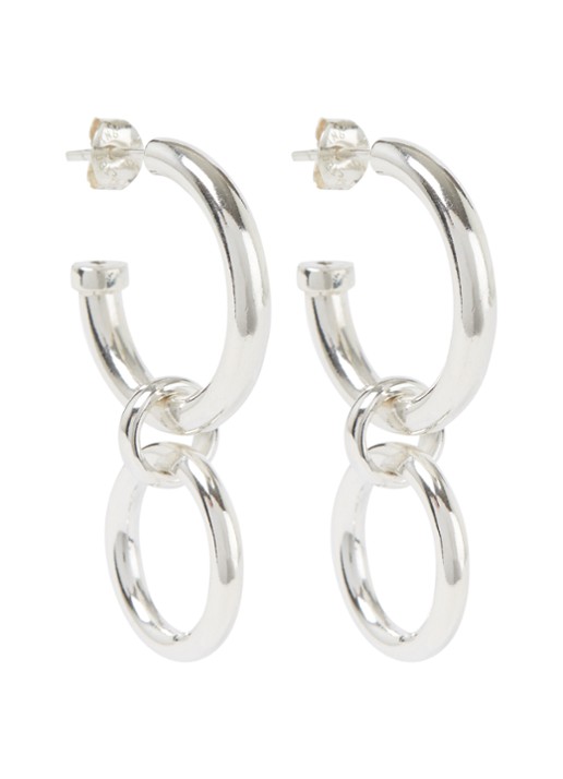 Tilly Sveaas Medium Eternity oorringen van zilver - voorkant zilver
