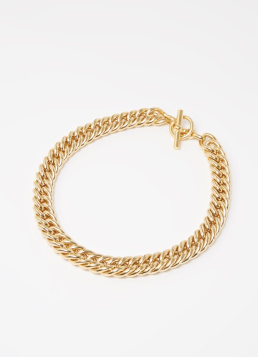 Tilly Sveaas Small Curb schakelketting verguld - voorkant 4 goud