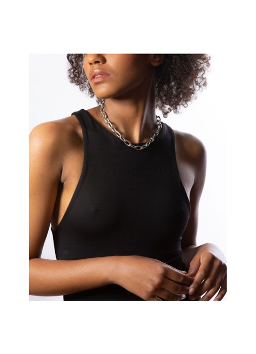 Tilly Sveaas Small Oval Chain ketting van zilver - detail zilver