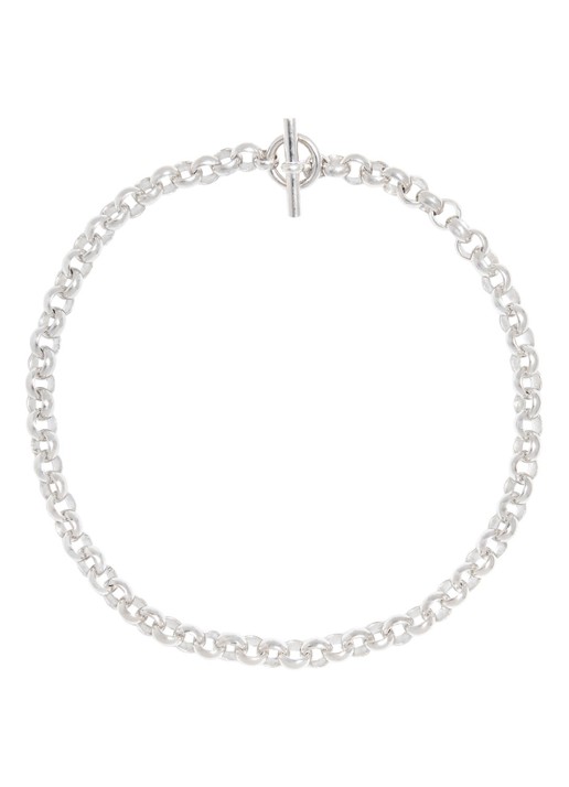 Tilly Sveaas Small Rolo Link schakelketting van zilver - voorkant 2 zilver
