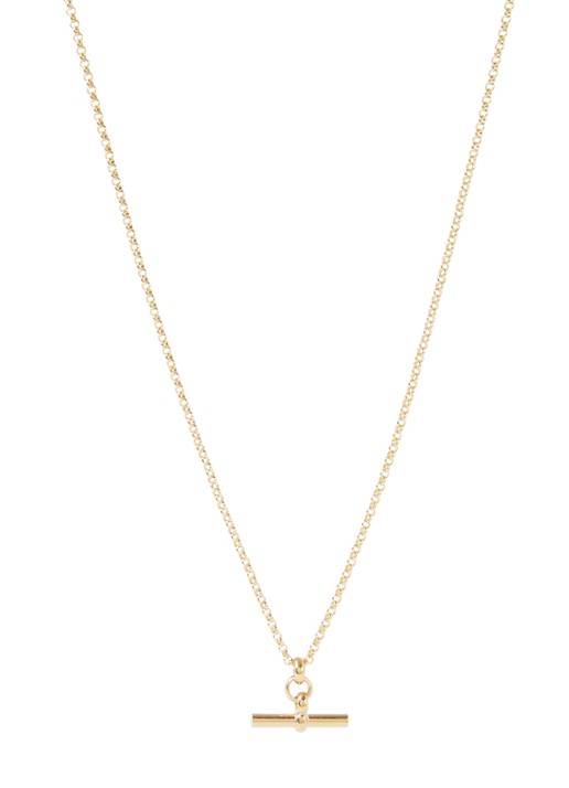 Tilly Sveaas Small T-Bar ketting verguld - voorkant 3 goud
