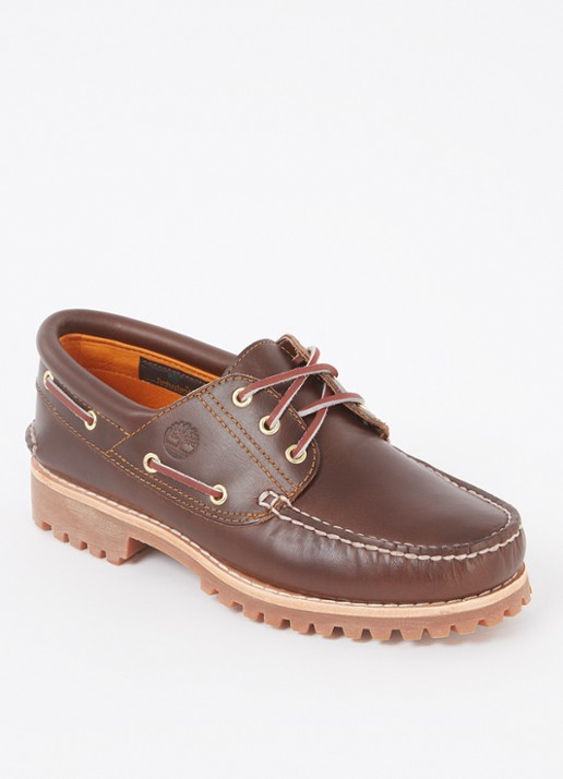 Timberland Authentic 3 Eye Classic bootschoen van leer - voorkant 2 bruin