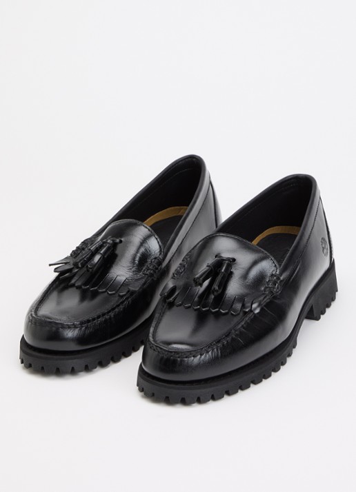 Timberland  Authentic loafer van lakleer met franjes - detail zwart
