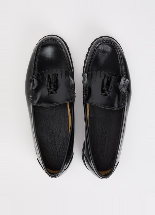 Timberland  Authentic loafer van lakleer met franjes - detail 2 zwart