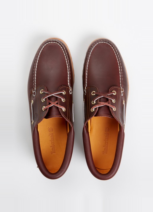 Timberland Bootschoen van leer - detail 3 kastanjebruin