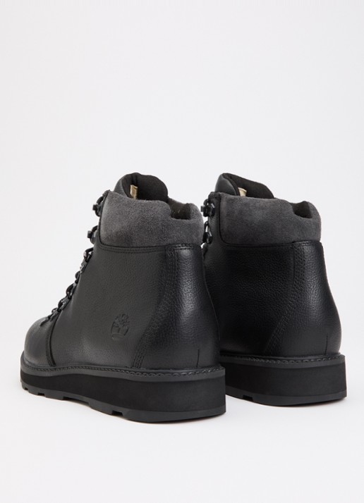 Timberland Britton Mills veterschoen van leer met details van suède - achterkant zwart