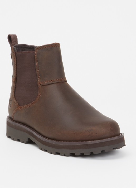Timberland Courma chelsea boot van leer - voorkant 5 donkerbruin
