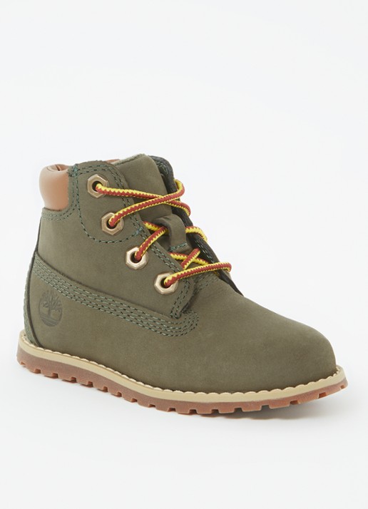 Timberland Pokey Pine veterboot van nubuck - voorkant groen
