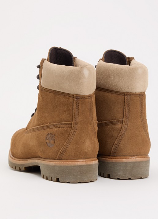 Timberland Veterboot van suède met logo - achterkant 4 lichtbruin