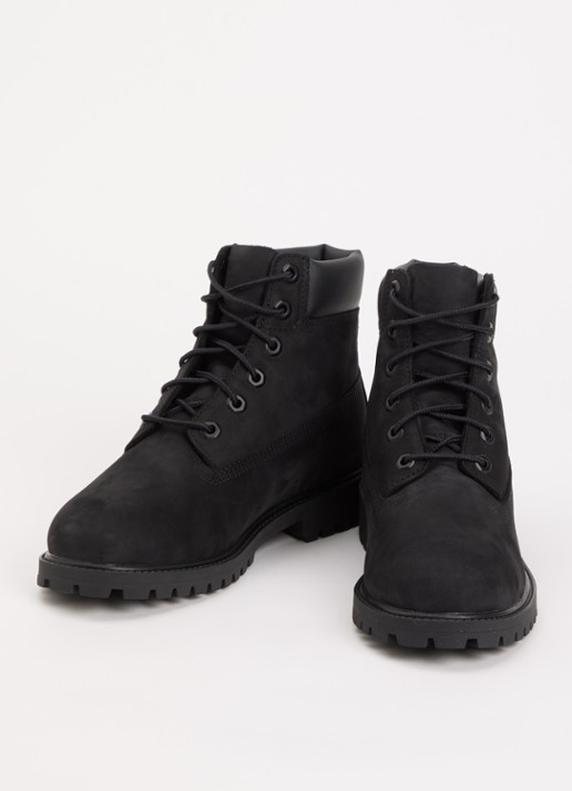 Timberland Veterschoen van leer met logo - detail zwart