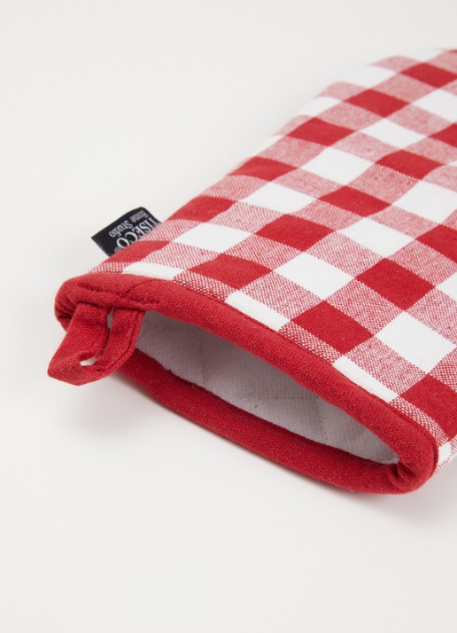 Tiseco Gingham ovenwant - voorkant 2 rood